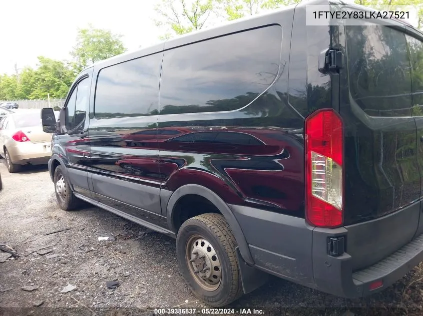 2020 Ford Transit-150 VIN: 1FTYE2Y83LKA27521 Lot: 39386837