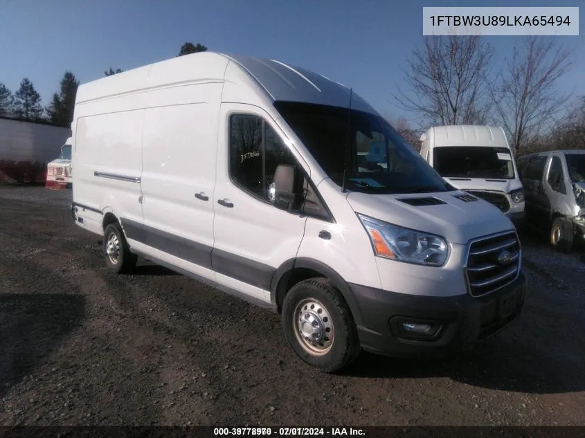 2020 Ford Transit-350 Cargo Van VIN: 1FTBW3U89LKA65494 Lot: 39778970