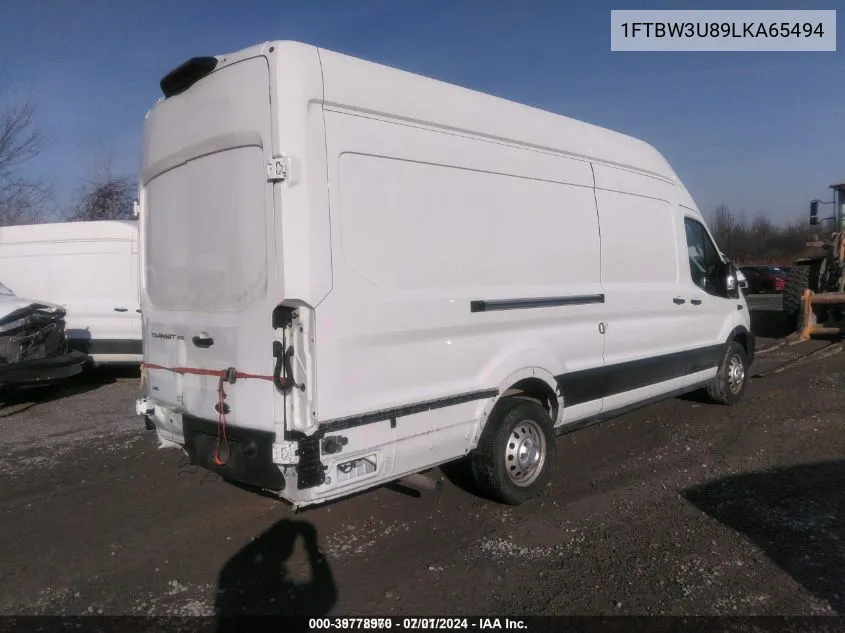 2020 Ford Transit-350 Cargo Van VIN: 1FTBW3U89LKA65494 Lot: 39778970