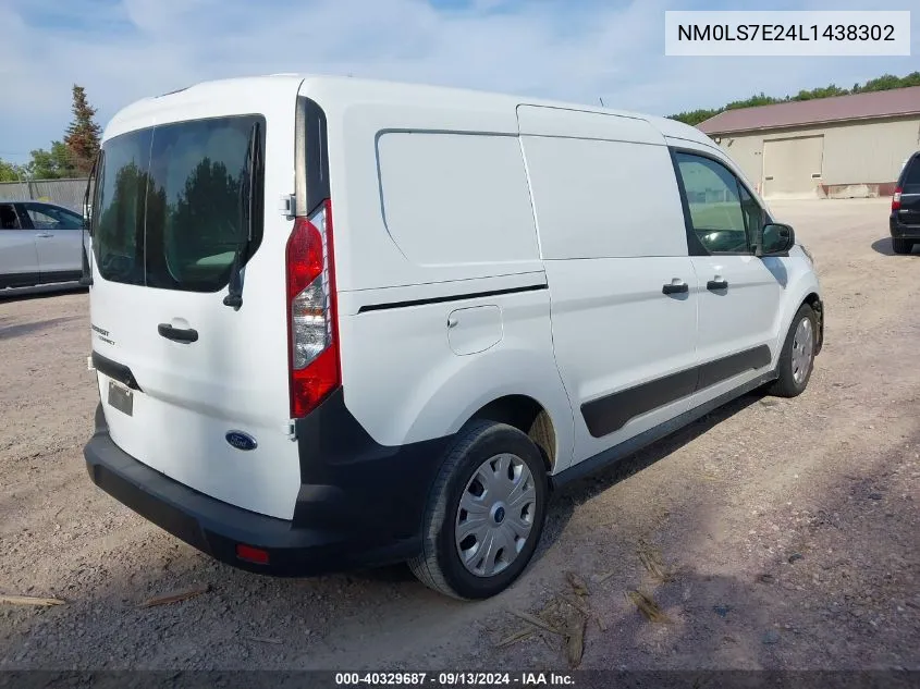 2020 Ford Transit Connect Xl VIN: NM0LS7E24L1438302 Lot: 40329687