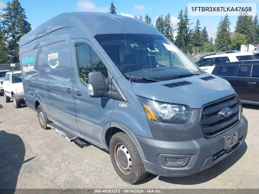 2020 Ford Transit-250 Cargo Van VIN: 1FTBR3X87LKA47658 Lot: 40351273