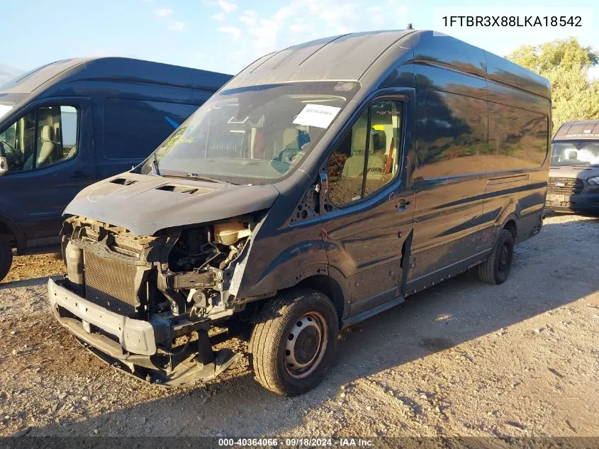 2020 Ford Transit-250 Cargo Van T-250 VIN: 1FTBR3X88LKA18542 Lot: 40364066