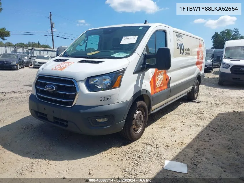 2020 Ford Transit-350 VIN: 1FTBW1Y88LKA52654 Lot: 40397714