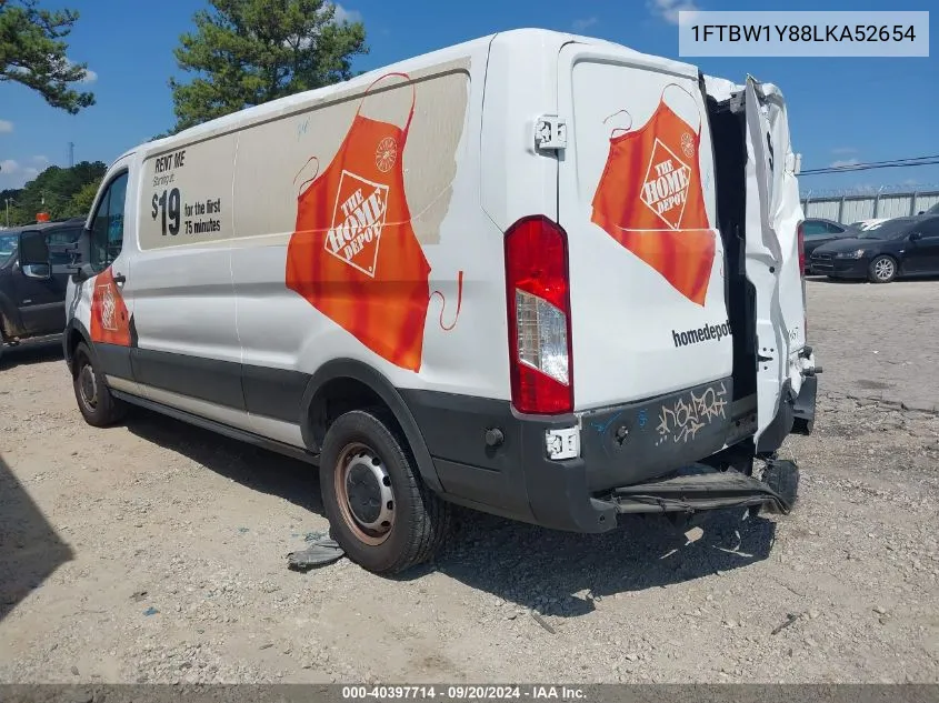 2020 Ford Transit-350 VIN: 1FTBW1Y88LKA52654 Lot: 40397714