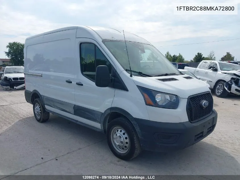 2021 Ford Transit T-250 VIN: 1FTBR2C88MKA72800 Lot: 12098274