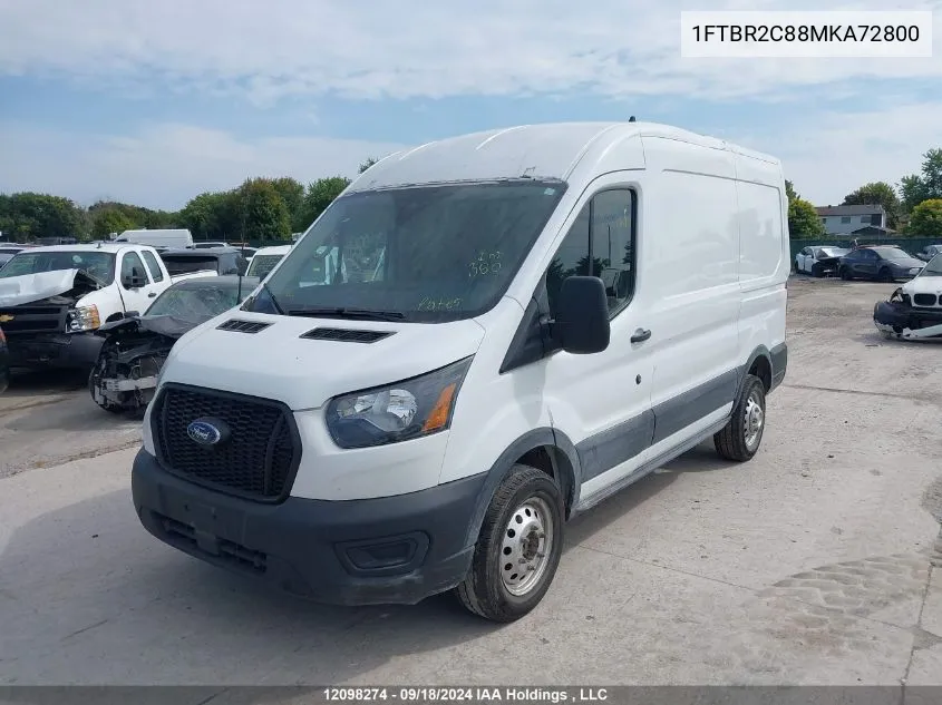 1FTBR2C88MKA72800 2021 Ford Transit T-250