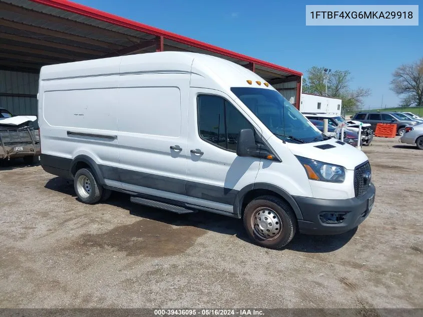 2021 Ford Transit-350 Cargo Van VIN: 1FTBF4XG6MKA29918 Lot: 39436095