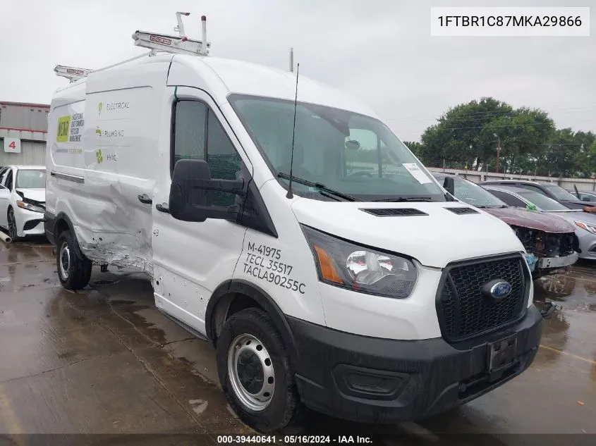 2021 Ford Transit-250 VIN: 1FTBR1C87MKA29866 Lot: 39440641