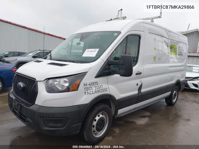 2021 Ford Transit-250 VIN: 1FTBR1C87MKA29866 Lot: 39440641