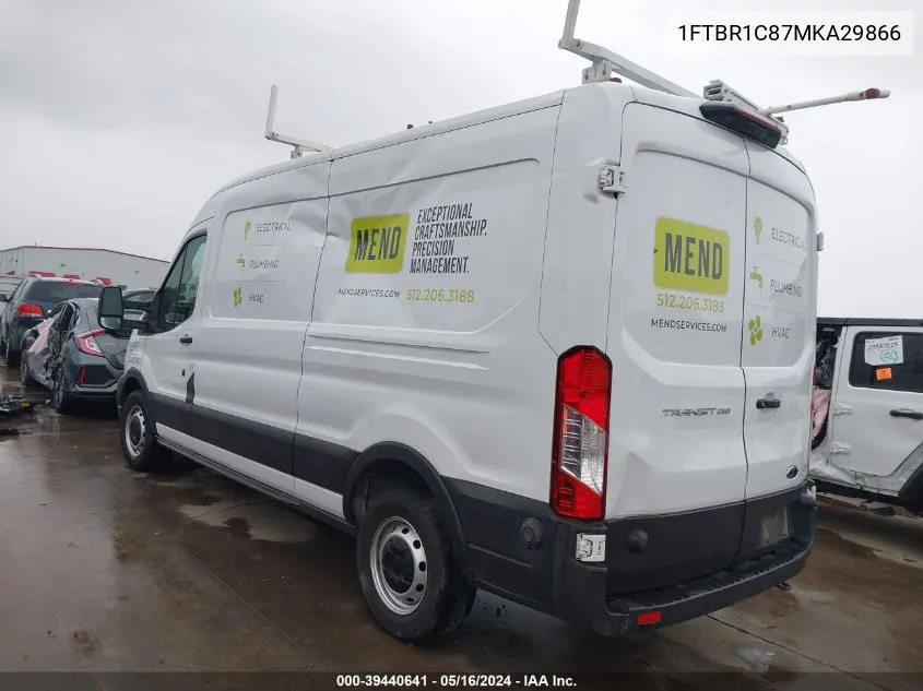 2021 Ford Transit-250 VIN: 1FTBR1C87MKA29866 Lot: 39440641