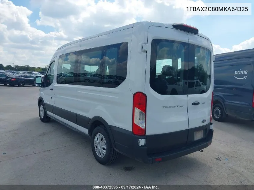 1FBAX2C80MKA64325 2021 Ford Transit-350 Passenger Van Xlt