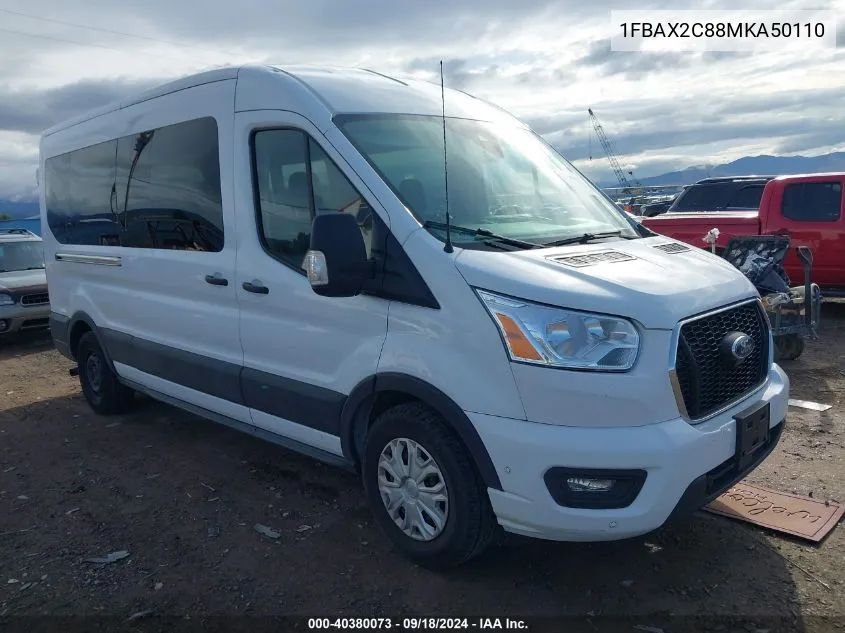 1FBAX2C88MKA50110 2021 Ford Transit-350 Passenger Van Xlt