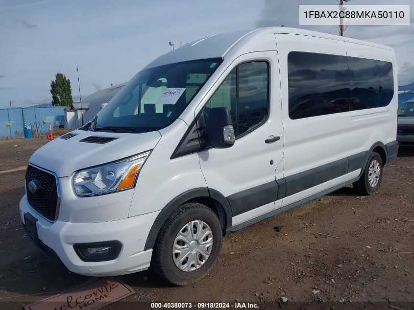 2021 Ford Transit-350 Passenger Van Xlt VIN: 1FBAX2C88MKA50110 Lot: 40380073