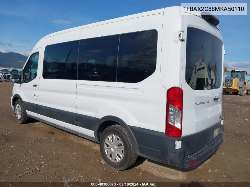 1FBAX2C88MKA50110 2021 Ford Transit-350 Passenger Van Xlt