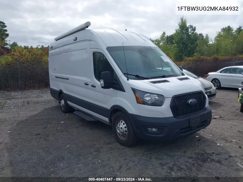 2021 Ford Transit-350 Cargo Van VIN: 1FTBW3UG2MKA84932 Lot: 40407447