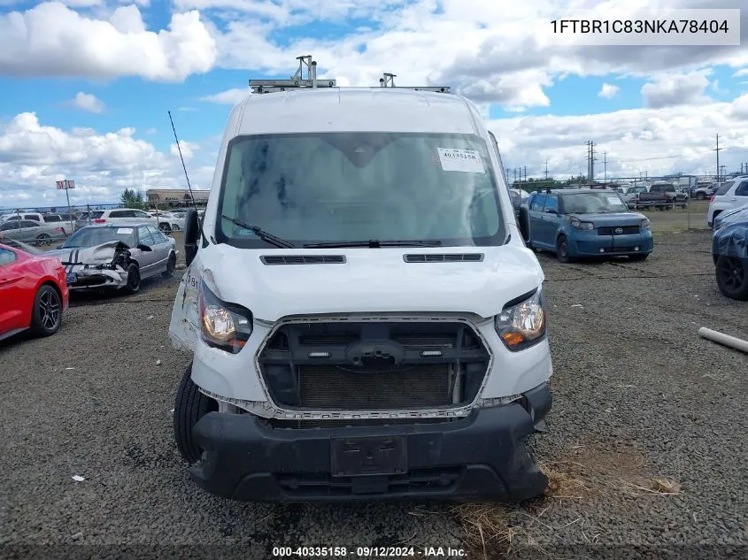 2022 Ford Transit-250 VIN: 1FTBR1C83NKA78404 Lot: 40335158