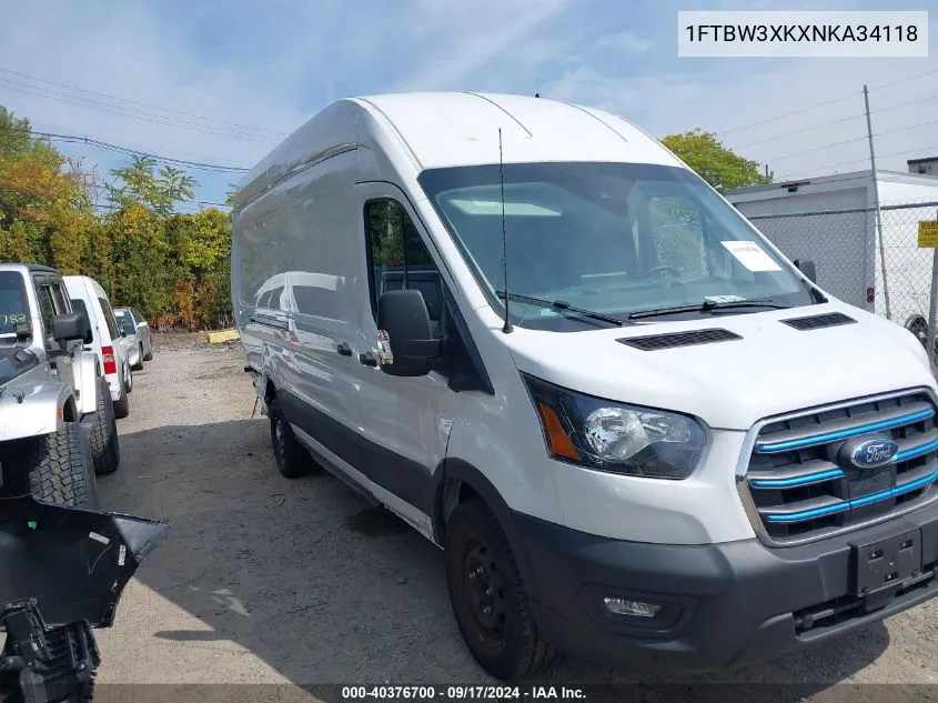 1FTBW3XKXNKA34118 2022 Ford E-Transit-350 Cargo Van