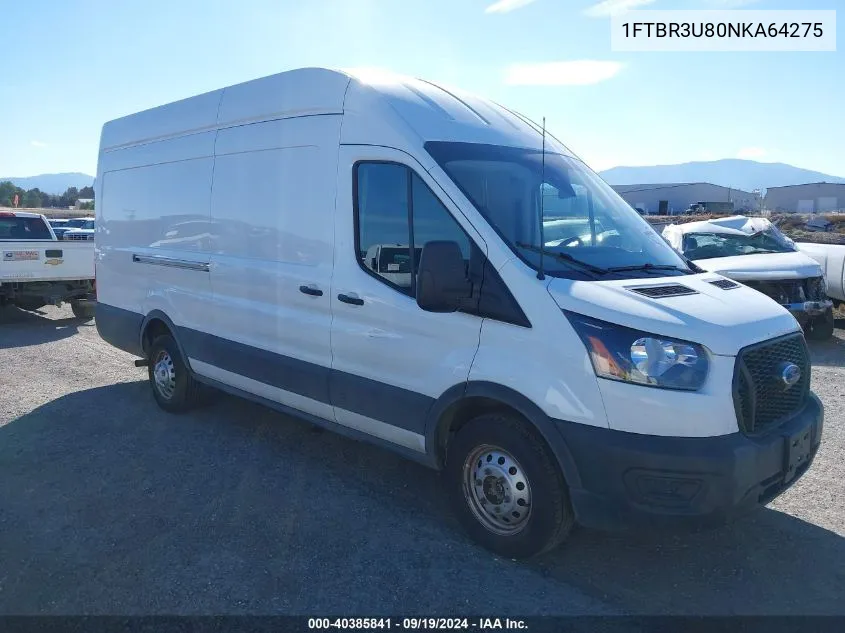 2022 Ford Transit-250 Cargo Van VIN: 1FTBR3U80NKA64275 Lot: 40385841