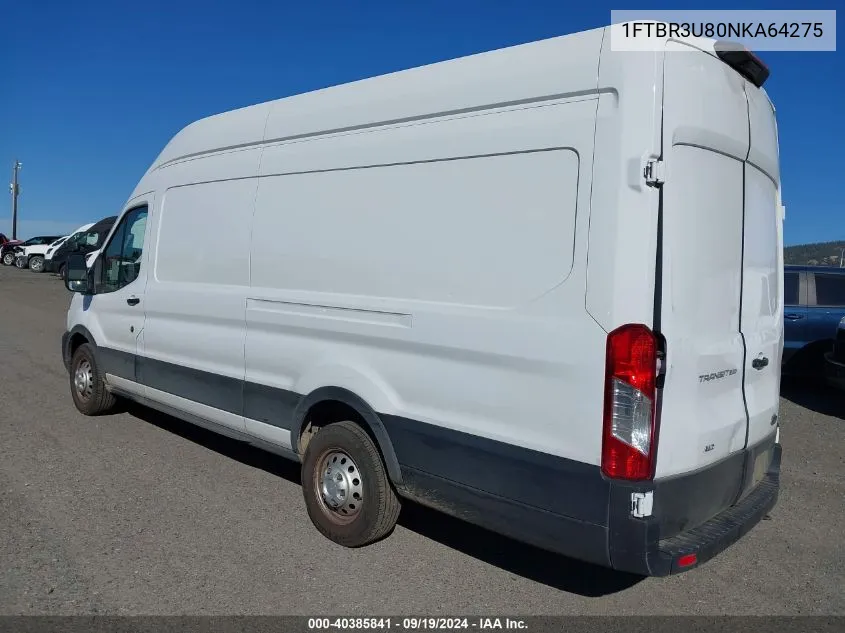 2022 Ford Transit-250 Cargo Van VIN: 1FTBR3U80NKA64275 Lot: 40385841