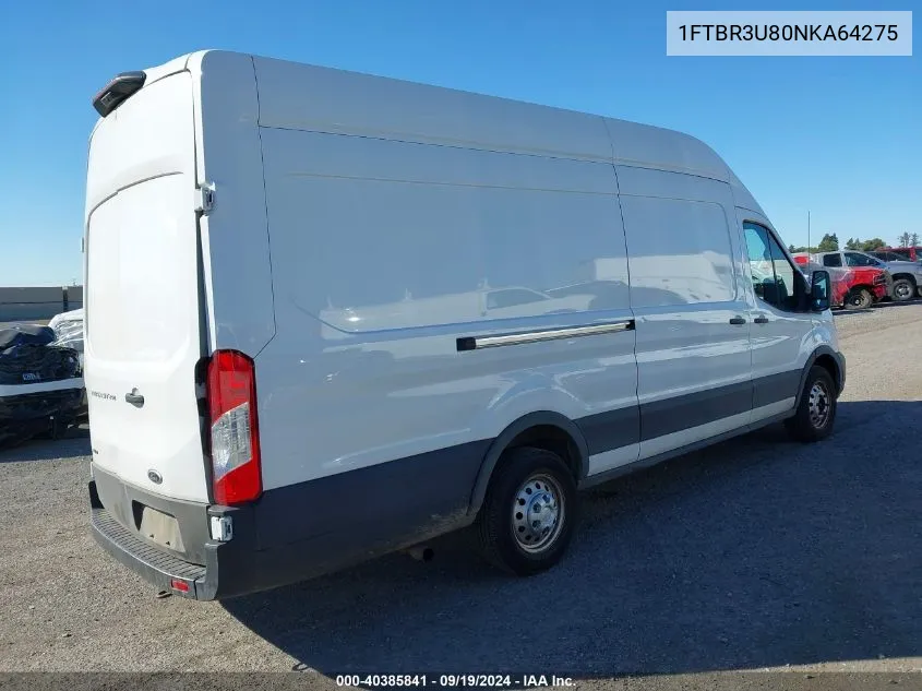 2022 Ford Transit-250 Cargo Van VIN: 1FTBR3U80NKA64275 Lot: 40385841