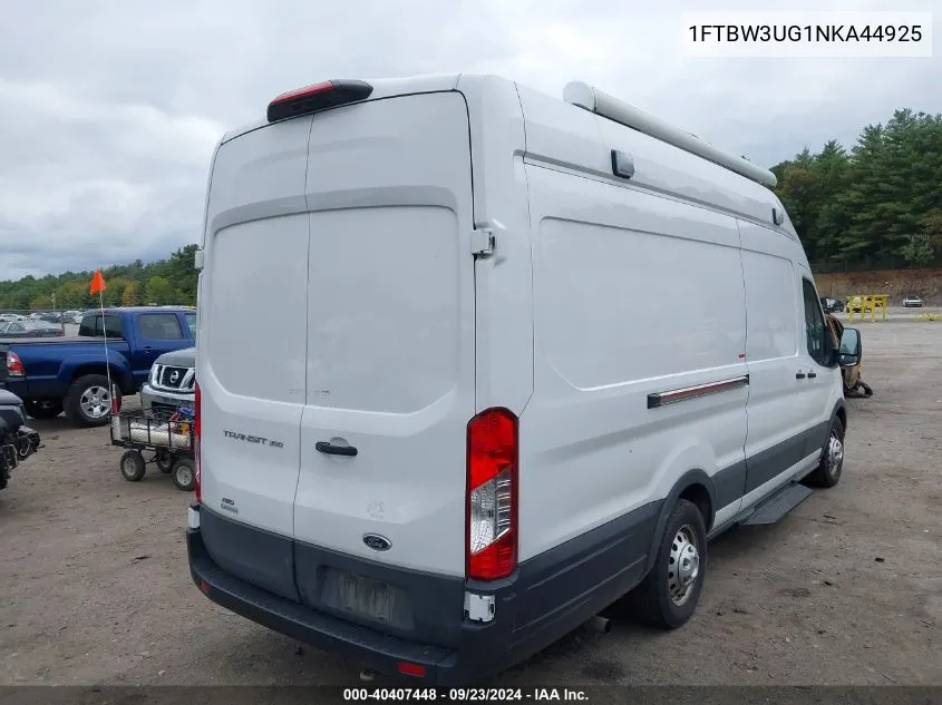 2022 Ford Transit-350 Cargo Van VIN: 1FTBW3UG1NKA44925 Lot: 40407448