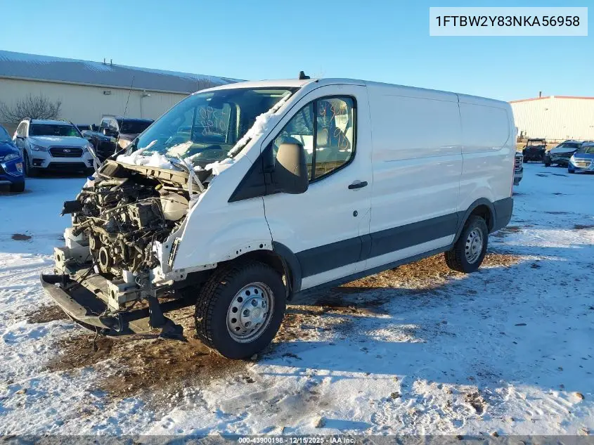 1FTBW2Y83NKA56958 2022 Ford Transit-350