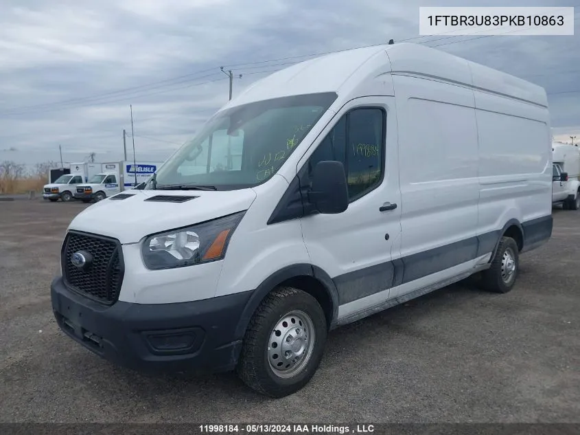 2023 Ford Transit T-250 VIN: 1FTBR3U83PKB10863 Lot: 11998184