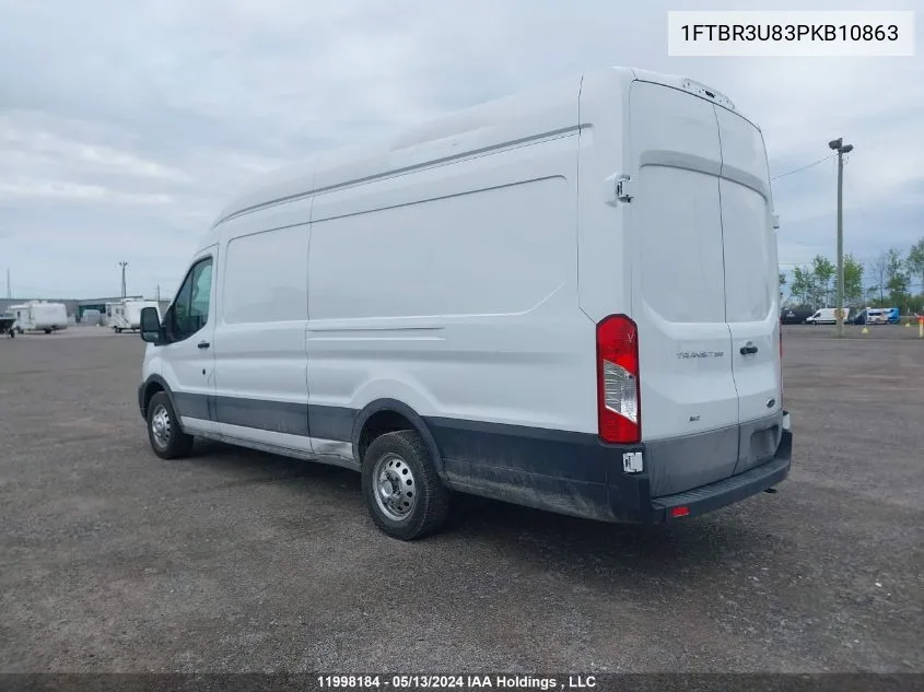 2023 Ford Transit T-250 VIN: 1FTBR3U83PKB10863 Lot: 11998184