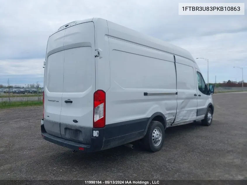 2023 Ford Transit T-250 VIN: 1FTBR3U83PKB10863 Lot: 11998184