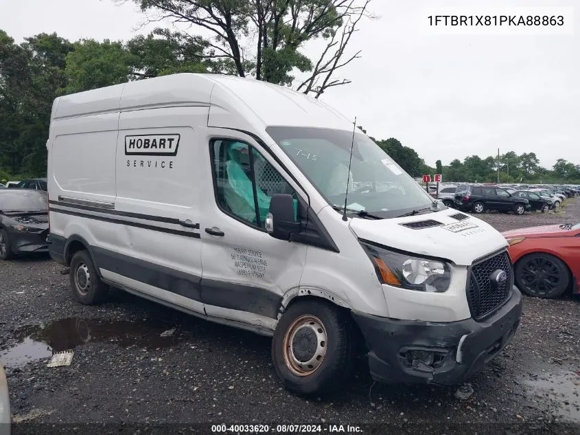 2023 Ford Transit-250 VIN: 1FTBR1X81PKA88863 Lot: 40323111