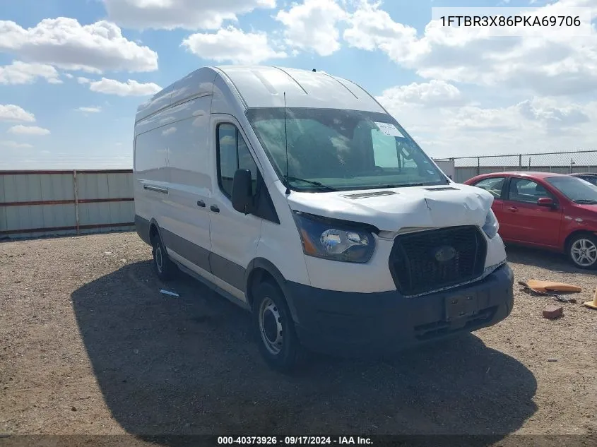 2023 Ford Transit-250 Cargo Van VIN: 1FTBR3X86PKA69706 Lot: 40373926