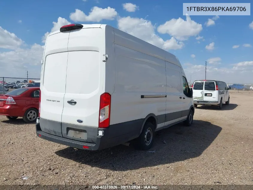 2023 Ford Transit-250 Cargo Van VIN: 1FTBR3X86PKA69706 Lot: 40373926