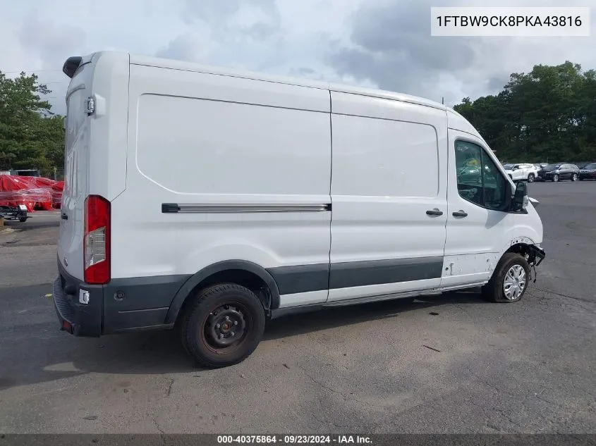 2023 Ford E-Transit-350 VIN: 1FTBW9CK8PKA43816 Lot: 40375864