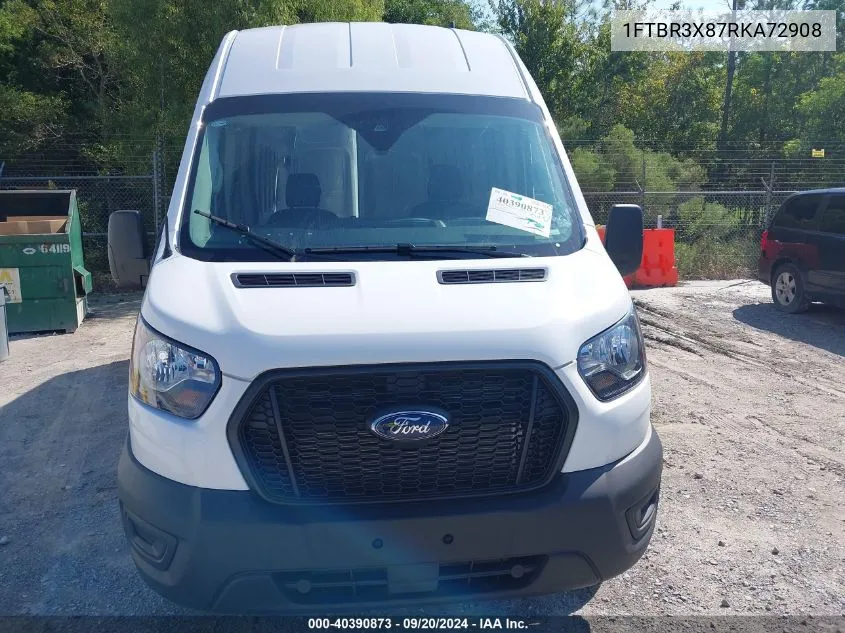 2024 Ford Transit-250 Cargo Van VIN: 1FTBR3X87RKA72908 Lot: 40390873