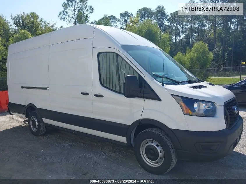 2024 Ford Transit-250 Cargo Van VIN: 1FTBR3X87RKA72908 Lot: 40390873