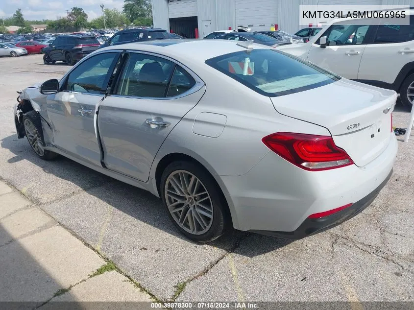 KMTG34LA5MU066965 2021 Genesis G70 2.0T Awd