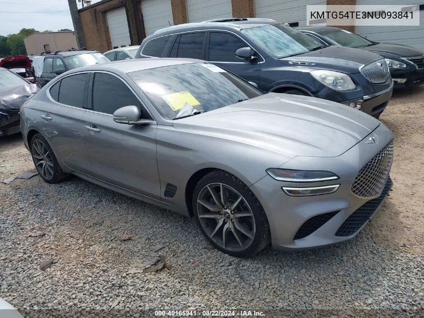 KMTG54TE3NU093841 2022 Genesis G70 3.3T Rwd