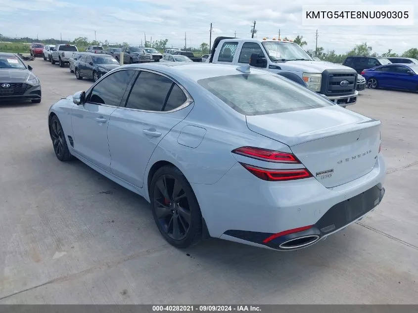 KMTG54TE8NU090305 2022 Genesis G70 3.3T Rwd