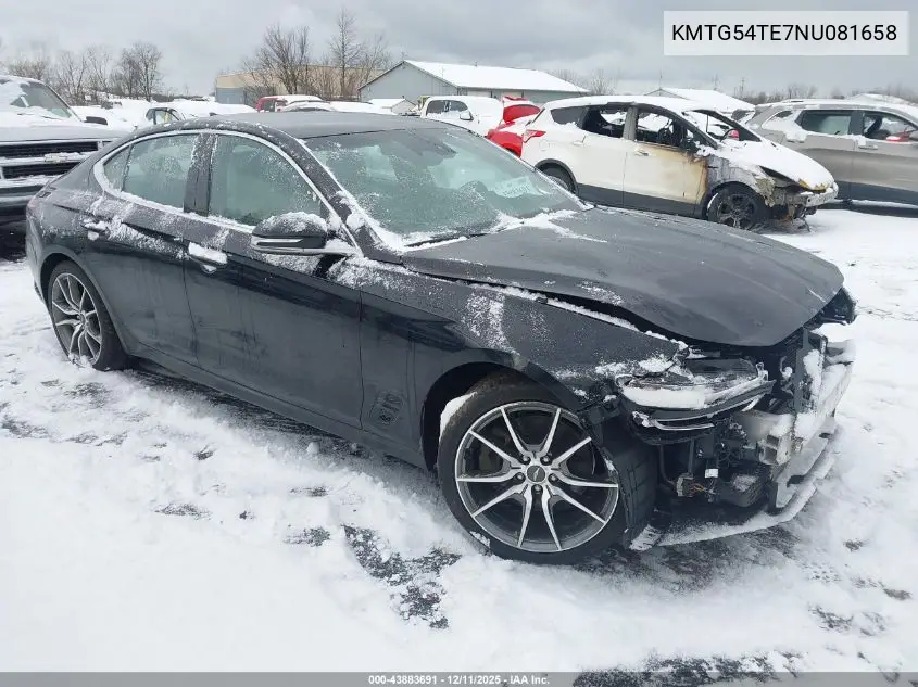 KMTG54TE7NU081658 2022 Genesis G70 3.3T Awd