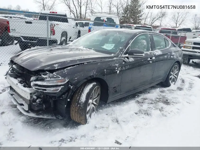 KMTG54TE7NU081658 2022 Genesis G70 3.3T Awd
