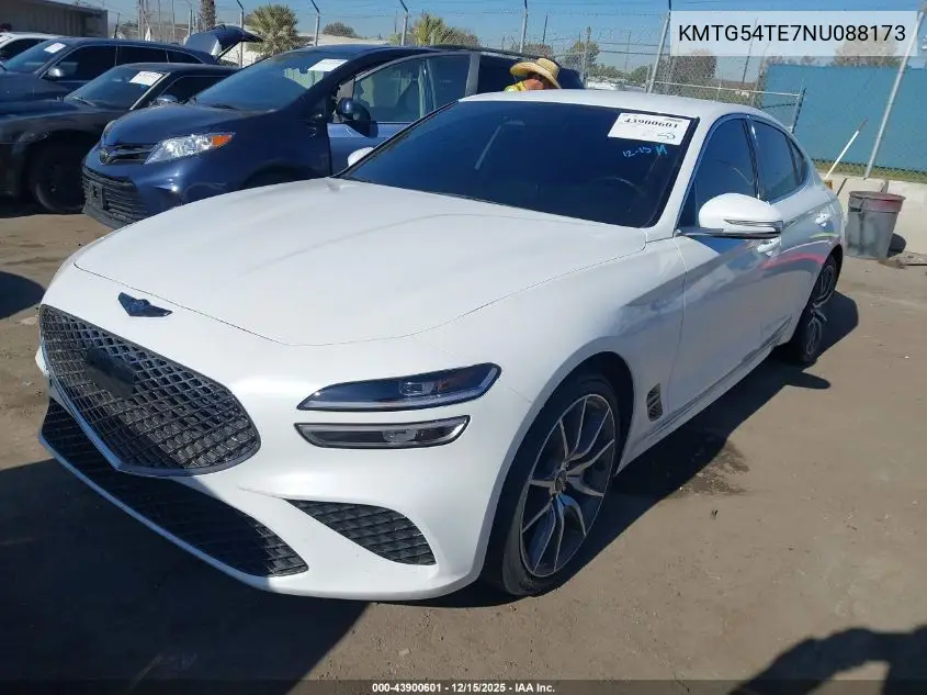 KMTG54TE7NU088173 2022 Genesis G70 3.3T Awd