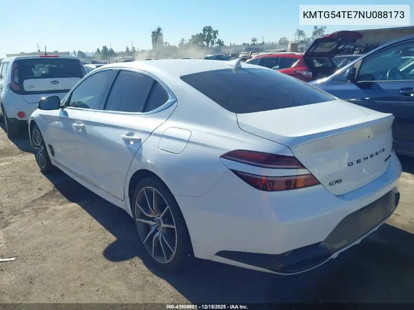 KMTG54TE7NU088173 2022 Genesis G70 3.3T Awd