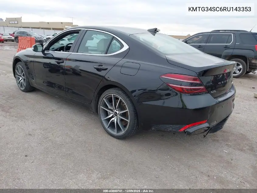 KMTG34SC6RU143353 2024 Genesis G70 2.5T Awd