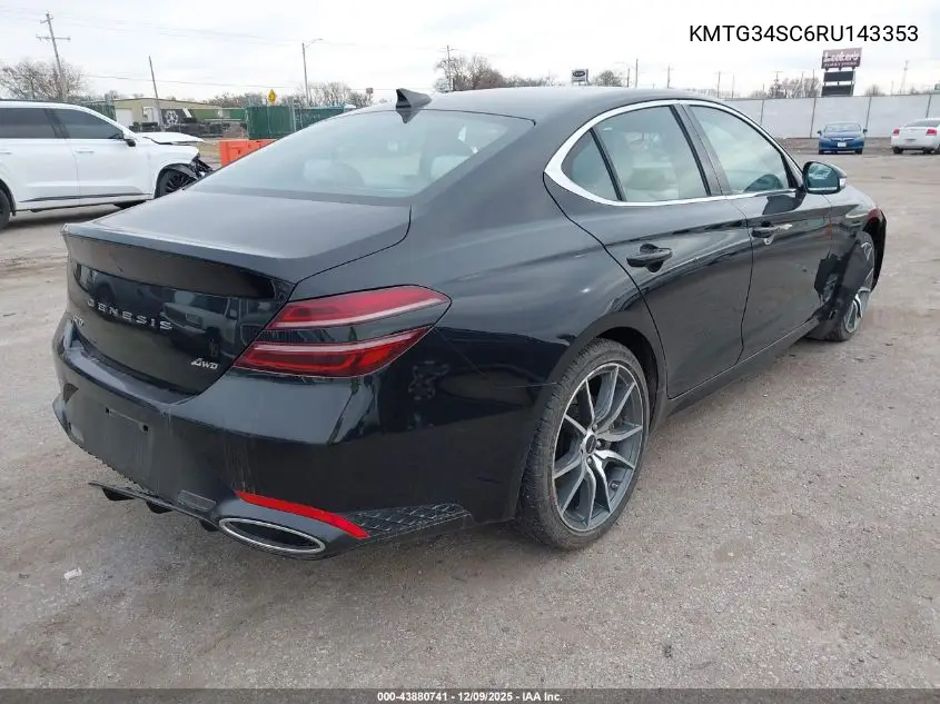 KMTG34SC6RU143353 2024 Genesis G70 2.5T Awd