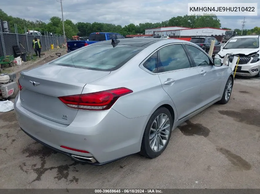 KMHGN4JE9HU210422 2017 Genesis G80 3.8