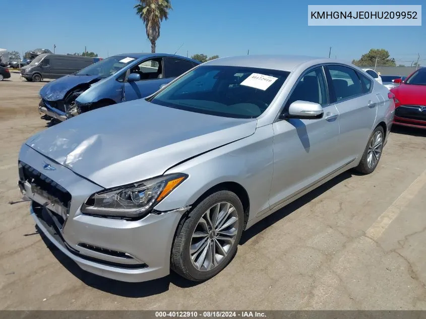 KMHGN4JE0HU209952 2017 Genesis G80 3.8