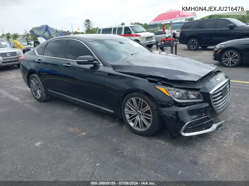 KMHGN4JEXJU216476 2018 Genesis G80 3.8