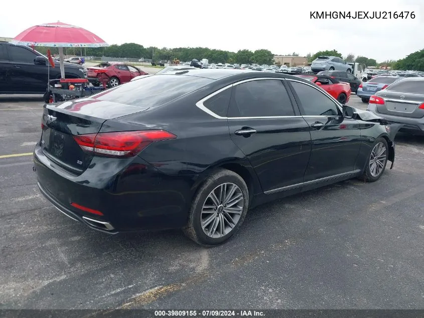 KMHGN4JEXJU216476 2018 Genesis G80 3.8