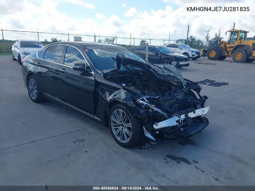 KMHGN4JE7JU281835 2018 Genesis G80 3.8