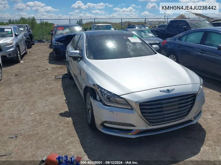 KMHGN4JE4JU238442 2018 Genesis G80 Premium/Ultimate